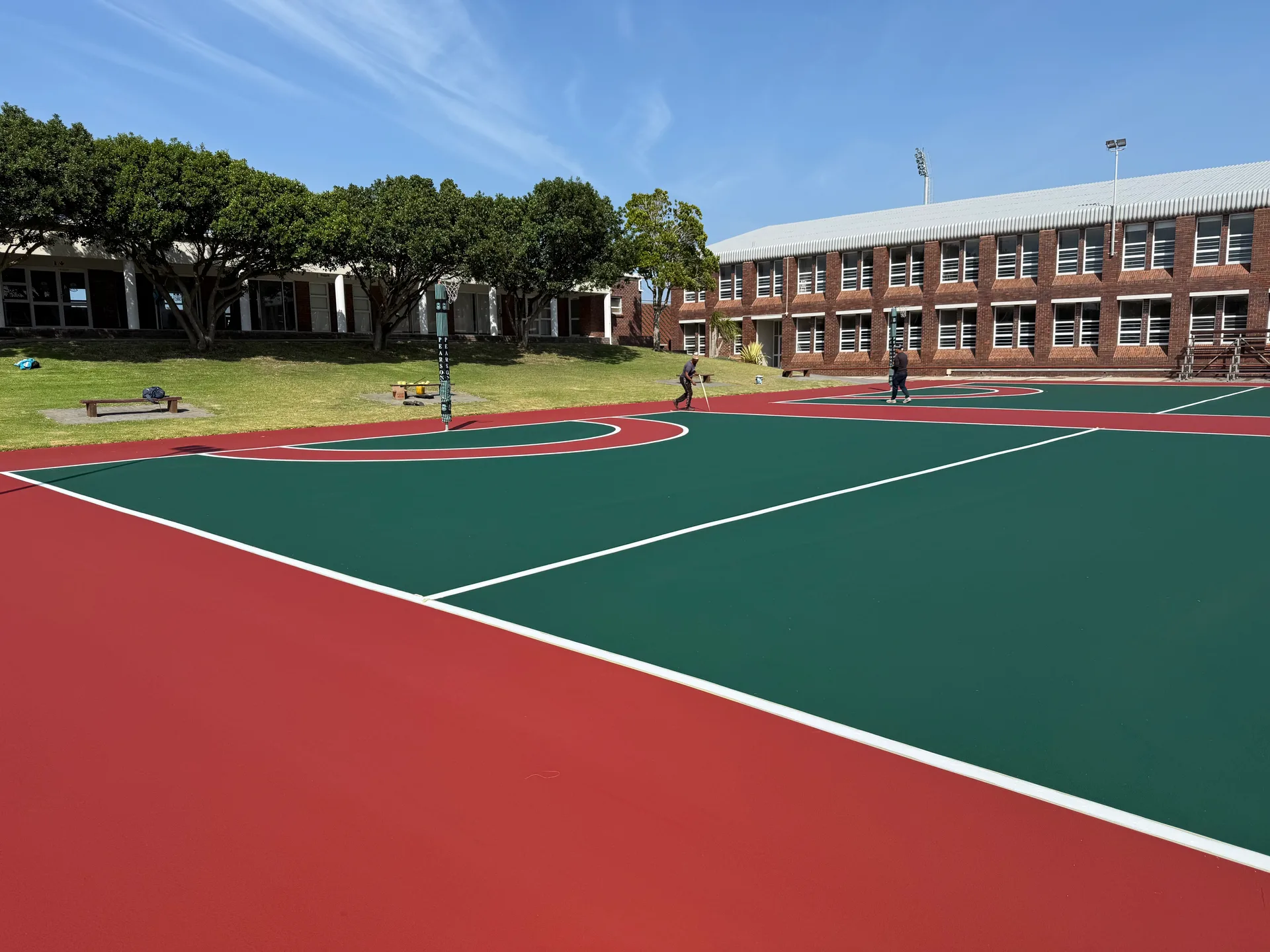 Tennis court resurfacing