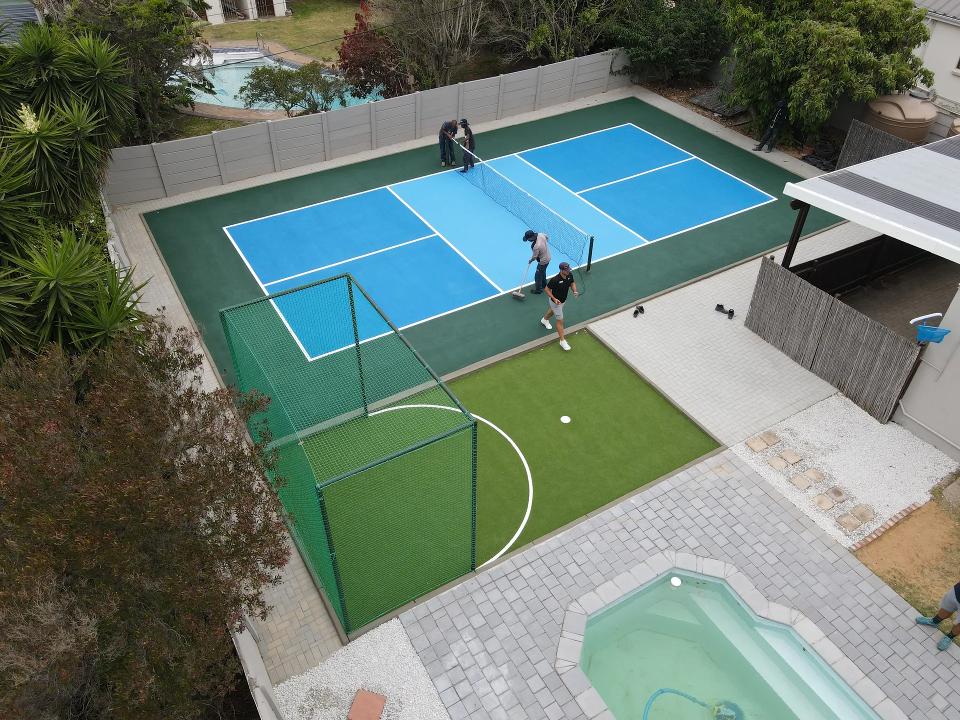 Netball court construction